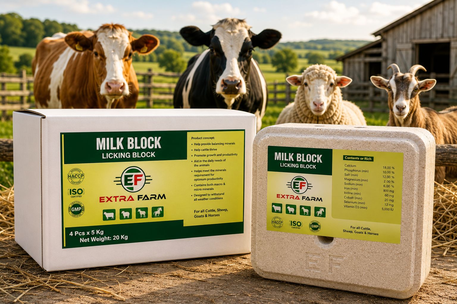 Milk Licking Block Extra Farm Milk licking block for cattle sheep goats Extra Farm Albania
