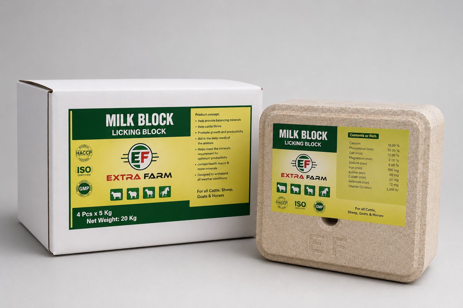 Milk Licking Block Extra Farm Milk licking block for cattle sheep goats Extra Farm Albania