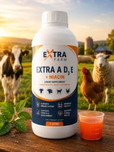 Extra A D3 E Niacin liquid supplement for farm animals