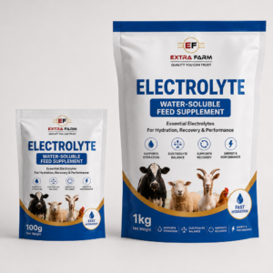 Electrolyte water-soluble supplement for livestock hydration and mineral balance